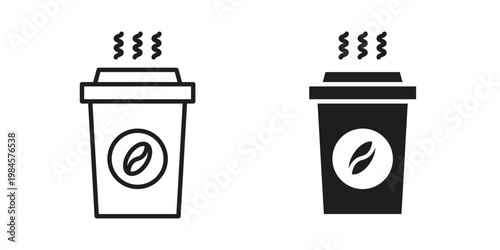 Coffee icon graphic vectors for website design