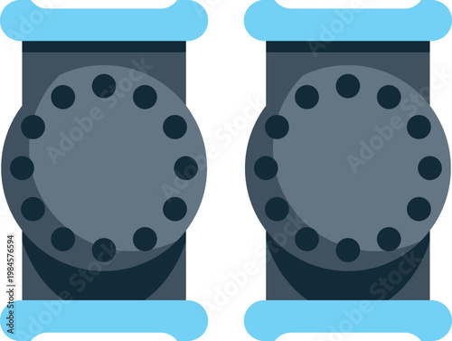 Pair of protective pads for knees or elbows, ensuring safety during activities