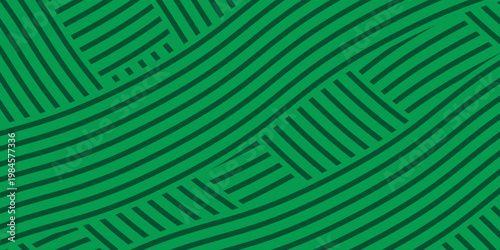 farm green banner, organic abstract background with fields. wavy green lines, natural organic products. ecology background. striped farmer green Pattern