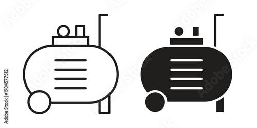 Compressor icon graphic vectors for website design