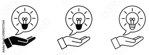 Advice icon set in multiple styles, guidance and support symbols, consultation and help concept, tips and suggestion icons, clean and modern vector design for apps, websites and professional use.