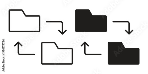 Data transfer icon graphic vectors for website design