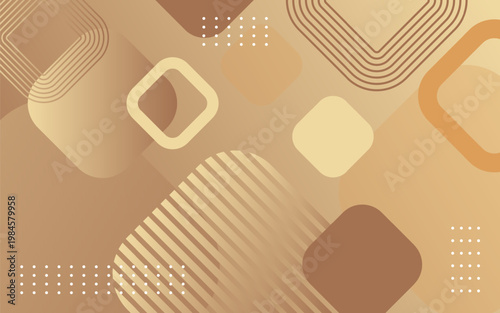 Abstract Geometric Shapes Background in Warm Earth Tones.