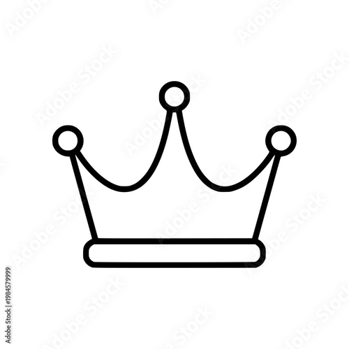 Minimal crown icon representing leadership and success. Clean flat SVG design ideal for premium status, VIP labels, achievements, and ranking systems in modern UI.