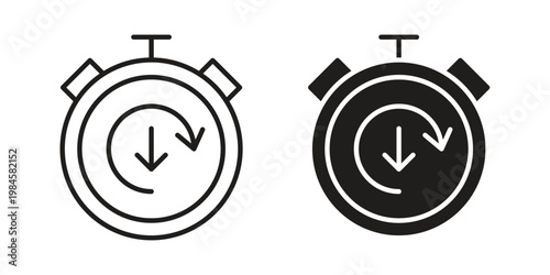 Down time icon graphic vectors for website design