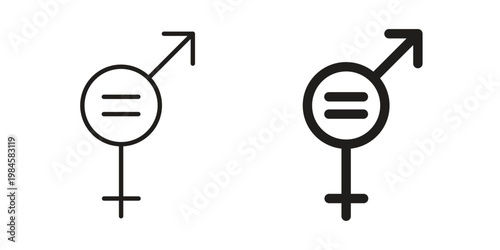 Equality icon graphic vectors for website design
