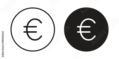 Euro icon graphic vectors for website design