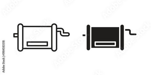 Exhaust pipe icon graphic vectors for website design