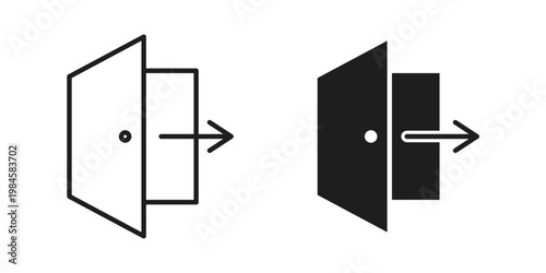 Exit icon graphic vectors for website design