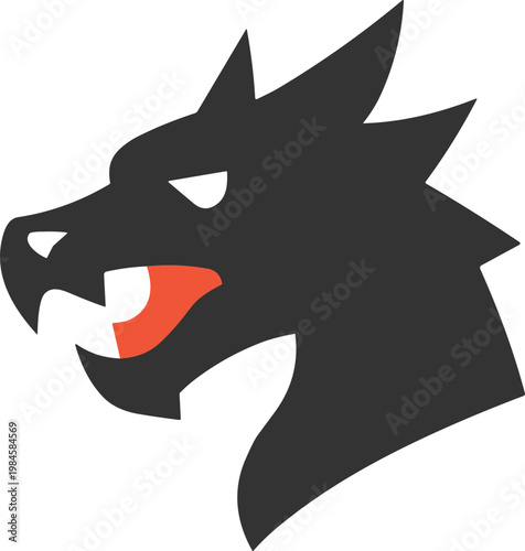 Black Dragon Head Icon