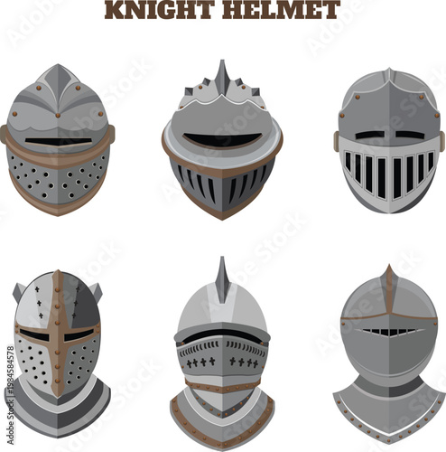 Ancient knightly protection gear for historical battle and war vector