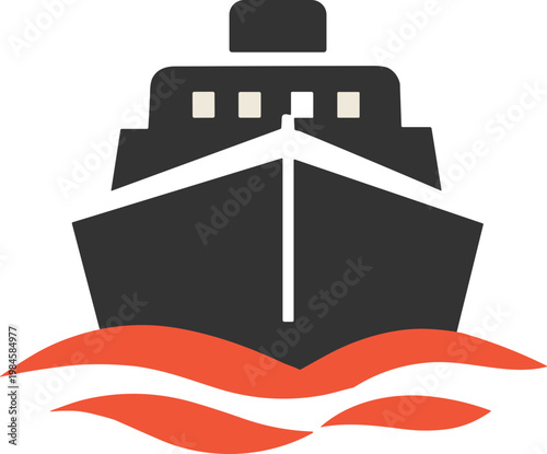 Modern Cruise Ship Illustration