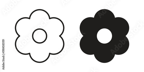 Flower icon graphic vectors for website design