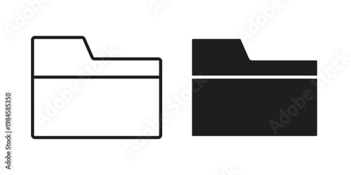 Folder icon graphic vectors for website design
