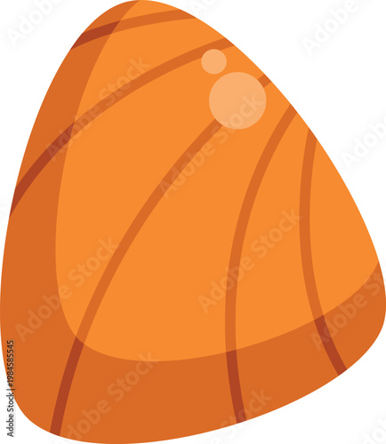 Orange wrapped bonbon candy with striped texture for a sweet dessert