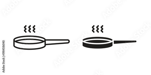 Frying pan icon graphic vectors for website design