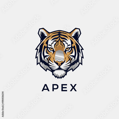 Modern stylized tiger head logo with 'APEX' text