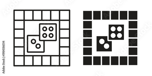 Game board icon graphic vectors for website design