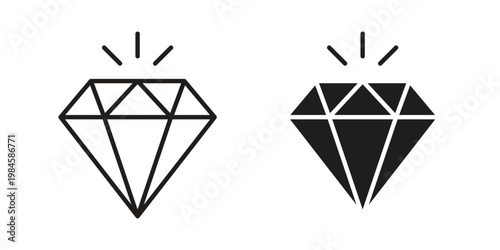 Gem icon graphic vectors for website design