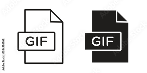 Gif icon graphic vectors for website design