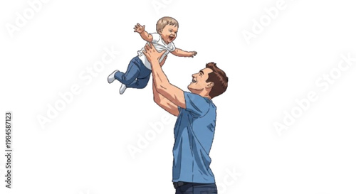 father day , father care his son 