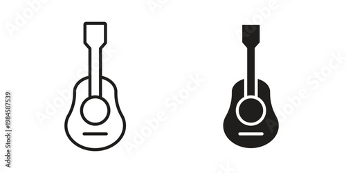 Guitar icon graphic vectors for website design