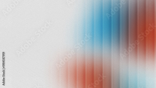 White Background with Gradient cerulean blue and red pomegranate with refracted glass effect texture good for design presentation slide.