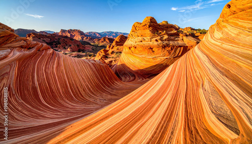 Exploring sandstone wave formations coyote buttes nature photography desert landscape aerial view intricate orange and red stripes