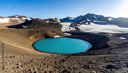 Exploring liquid methane lakes on titan frozen mountain landscapes cosmic environment astronomical viewpoint extraterrestrial concept