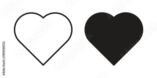 Heart icon graphic vectors for website design