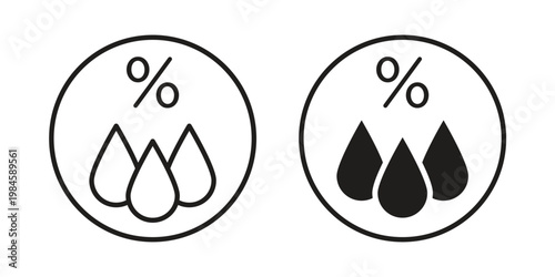 Humidity icon graphic vectors for website design