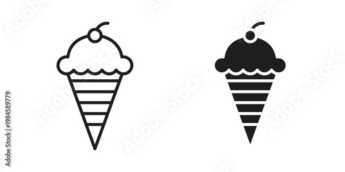 Ice cream icon graphic vectors for website design