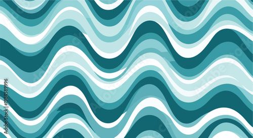 teal wave abstract pattern background with turquoise swirls