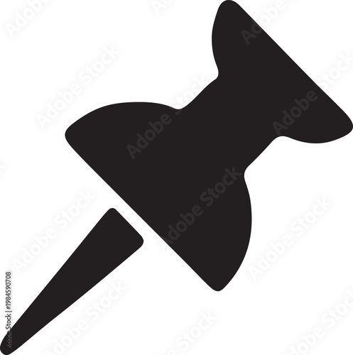 Push Pin Icon Silhouette