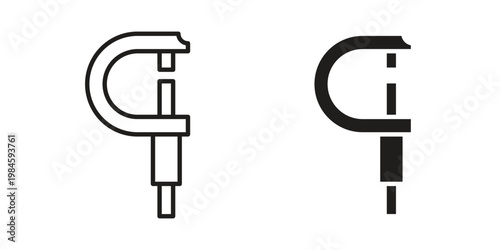 Micrometer icon graphic vectors for website design