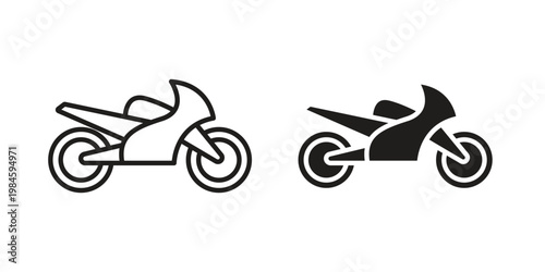 Motorcycle icon graphic vectors for website design