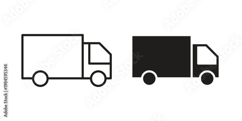 Moving truck icon graphic vectors for website design
