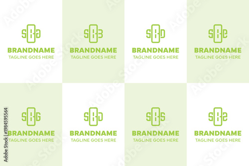 Letters SBA SBB SBD SBE SBG SBJ SBS SBZ Plus Logo Set, suitable for clinic, hospital, pharmacy, medical, or positive brand
