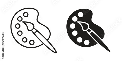 Palette icon graphic vectors for website design