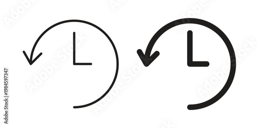 Past time icon graphic vectors for website design