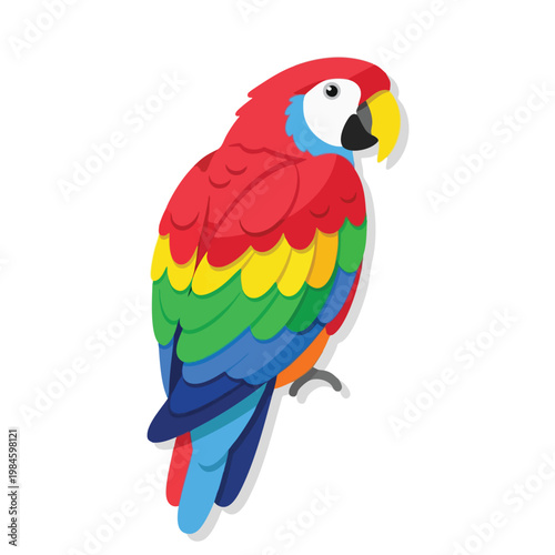 Colorful Parrot Illustration for Nature and Wildlife Themes