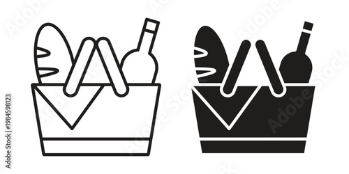Picnic icon graphic vectors for website design