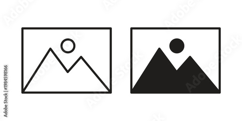 Picture icon graphic vectors for website design