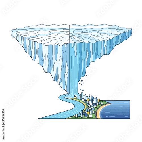 Melting Glacier Threatens Coastal City