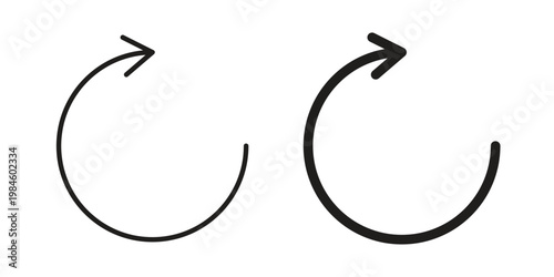 Rotate right icon graphic vectors for website design