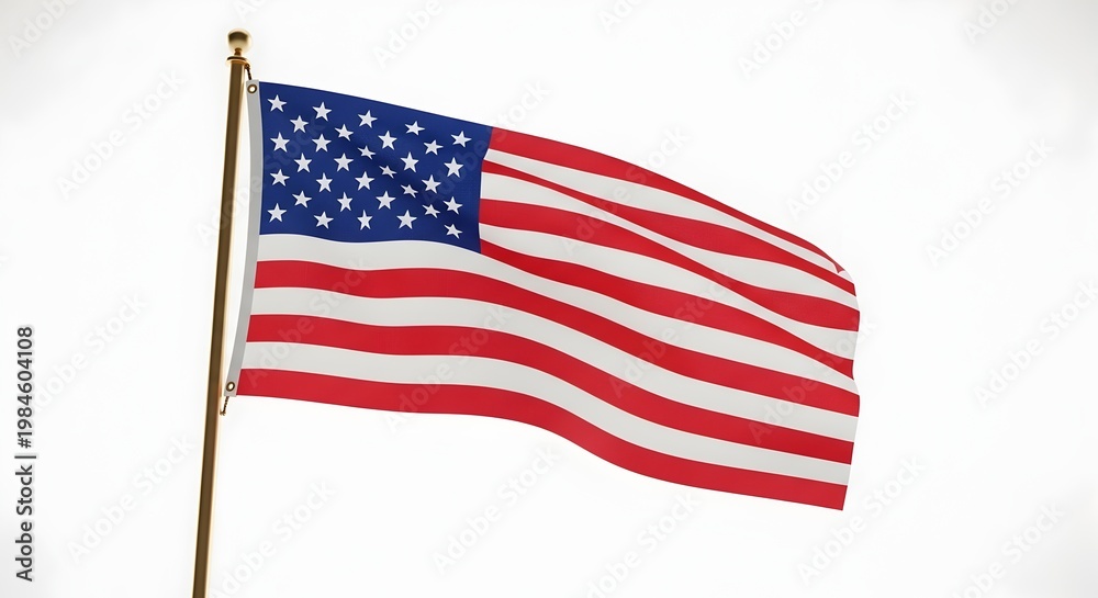 Obraz premium Waving american flag stars and stripes symbolizing freedom and patriotism