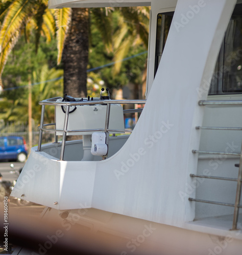 Detail of Control ferry gear in la spezia gulf