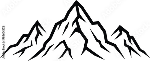 Black and white mountain range mountains peak summit