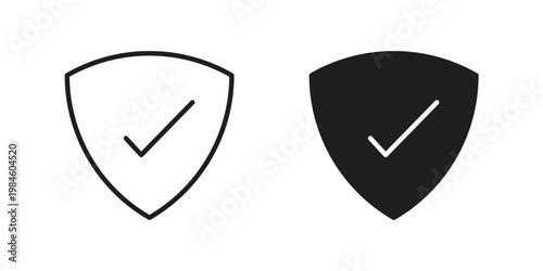 Shield check icon graphic vectors for website design