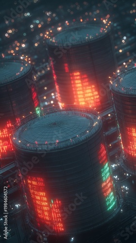 Engineering marvels: the magnitude of lng terminals. Investment charts. Lighting the path: magnificent lng tanks in an atmospheric terminal setting. Currency movement. Trading tools.